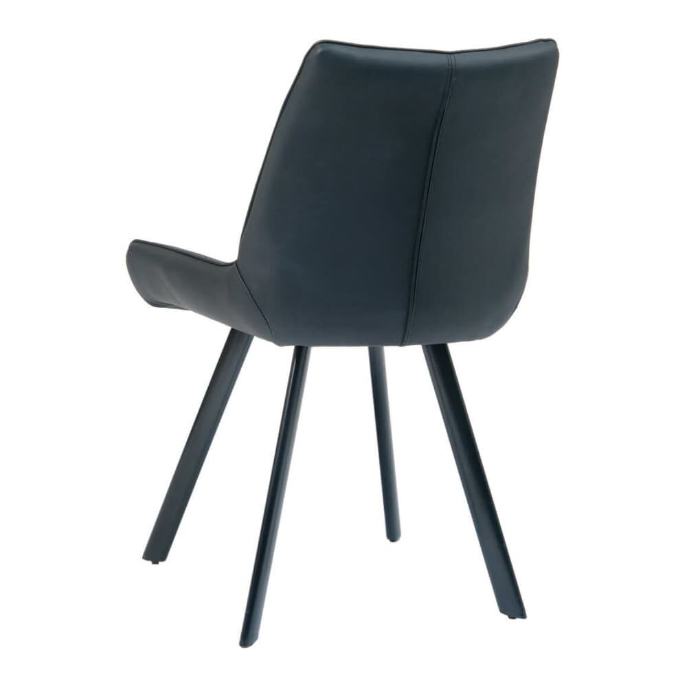 Black Vinyl Upholstery Padded Metal Sydney Chair