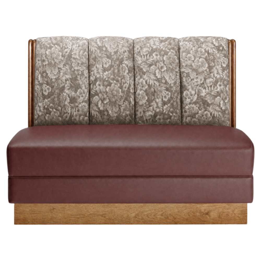 Upholstered 4-Channel Back Wood Booth