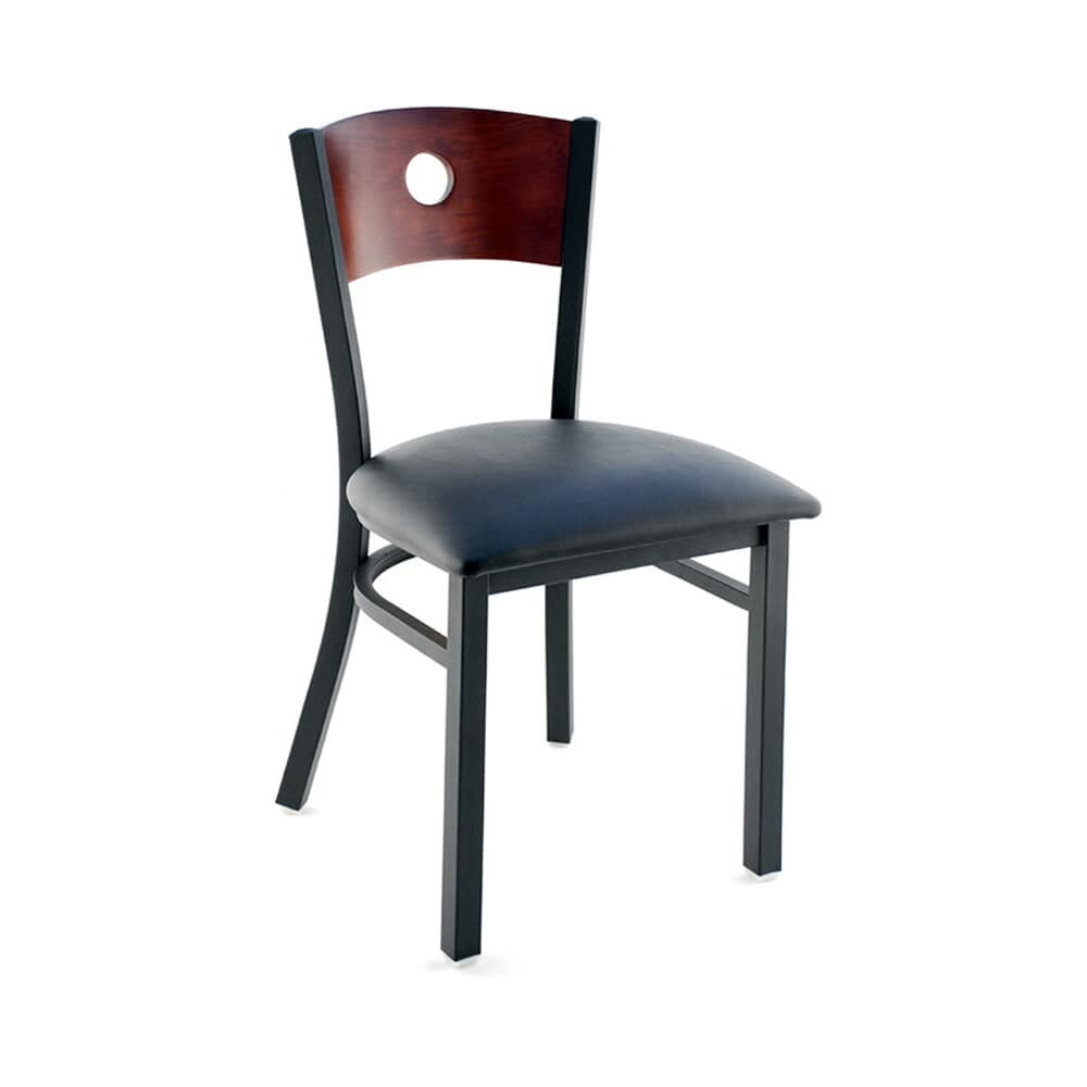 Circled Back Metal Chair with Interchangeable Back