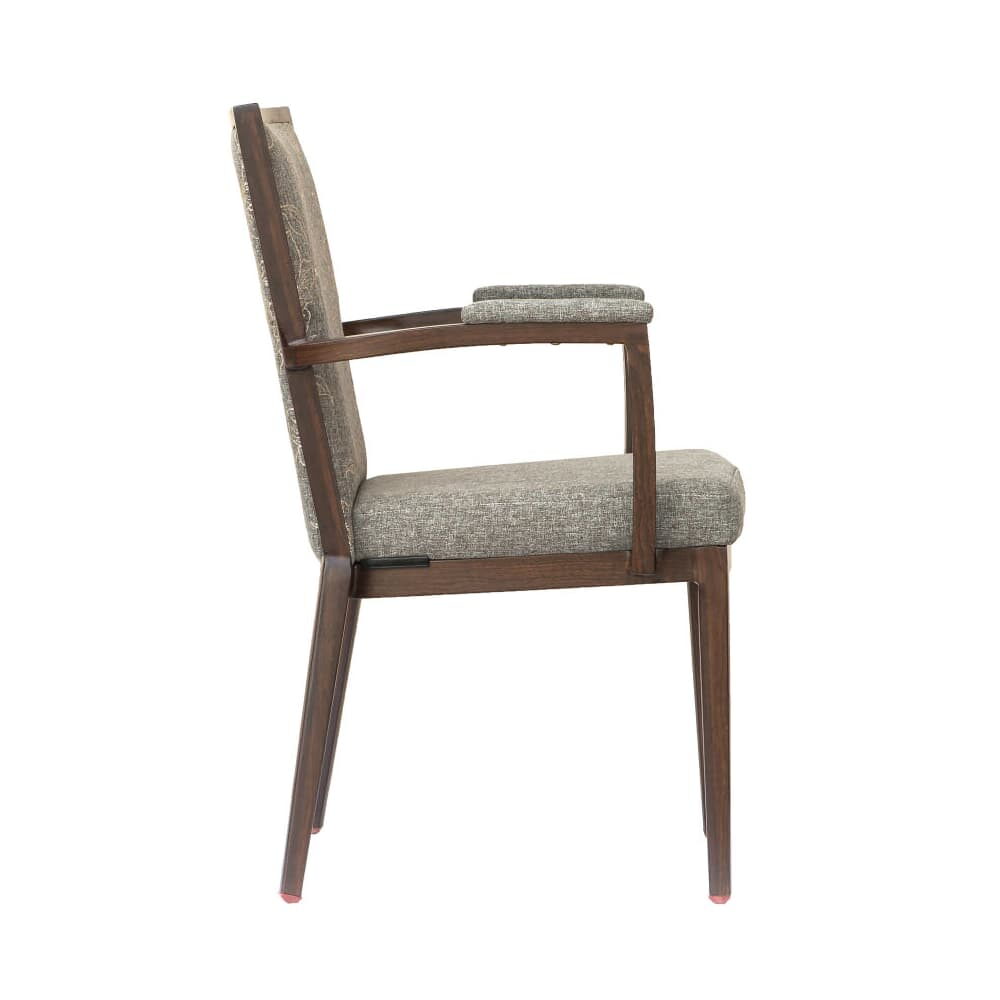High Back Wood Grain Aluminum Greebo Armchair