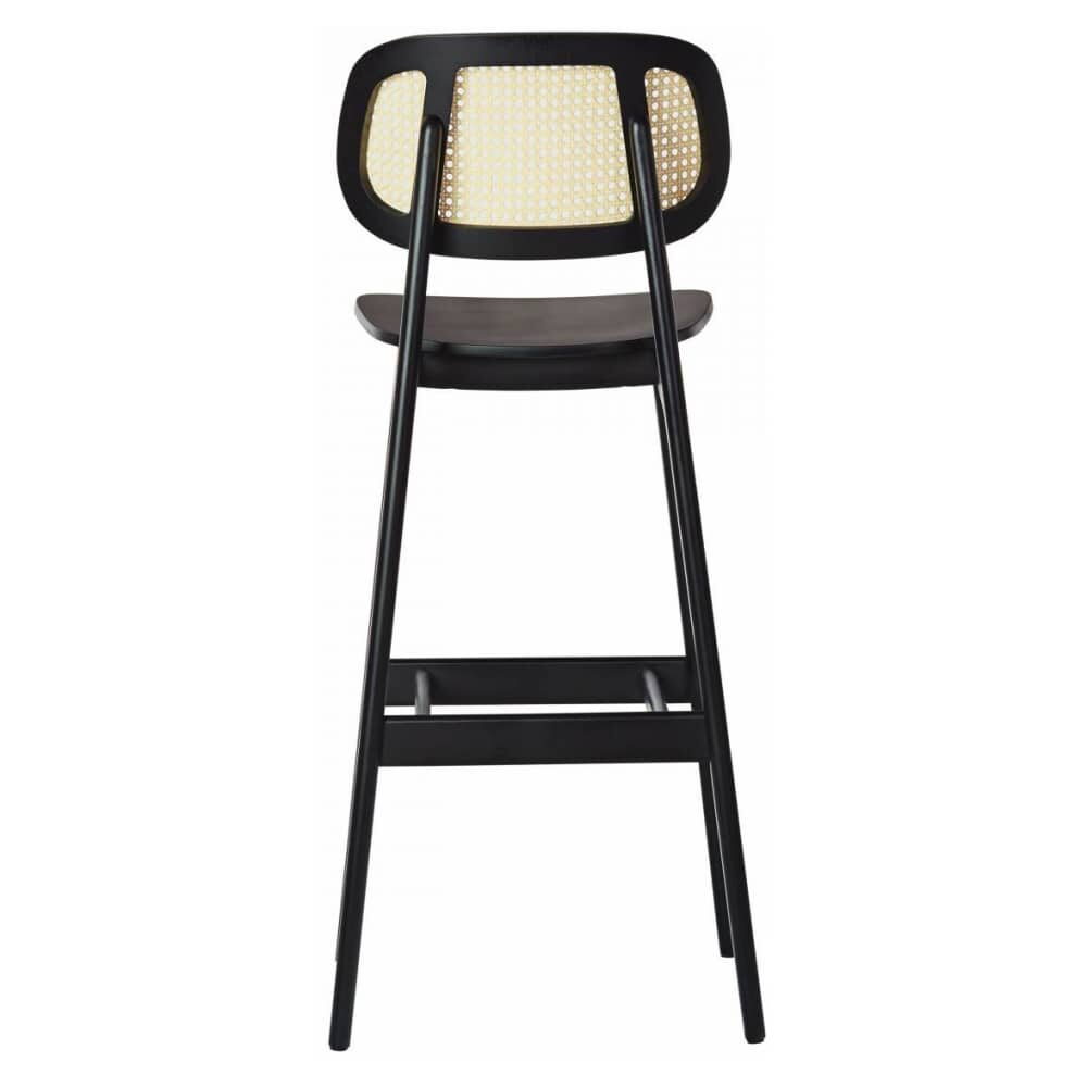 Indoor Cane Wood Bar Stool