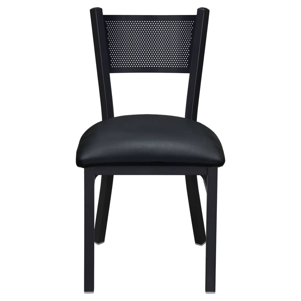 Checker Back Metal Chair