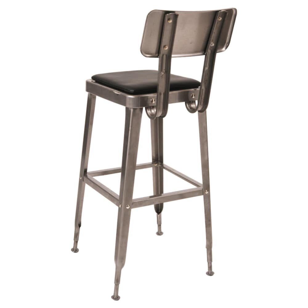 Clear Finish Laurie Bistro-Style Metal Bar Stool