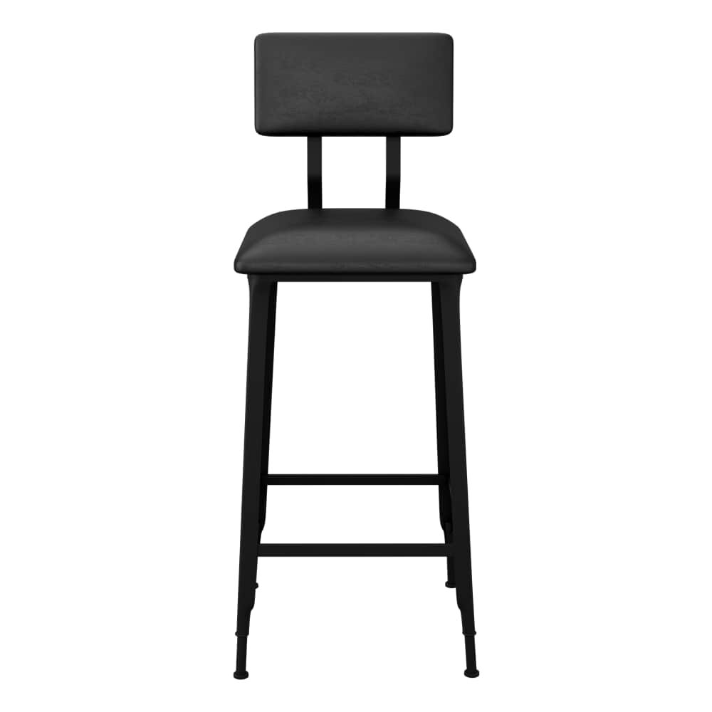 Padded Back Industrial Massello Bar Stool