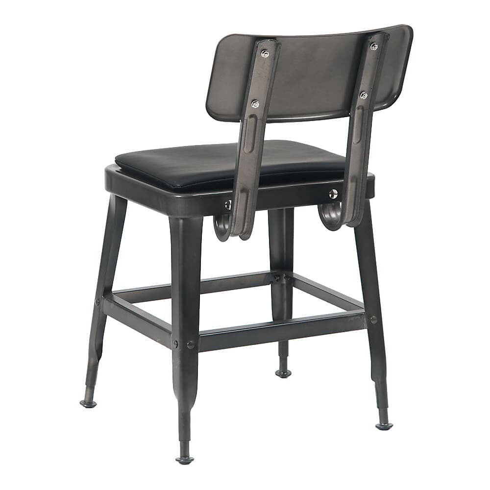 Dark Gray Finish Laurie Bistro-Style Metal Chair
