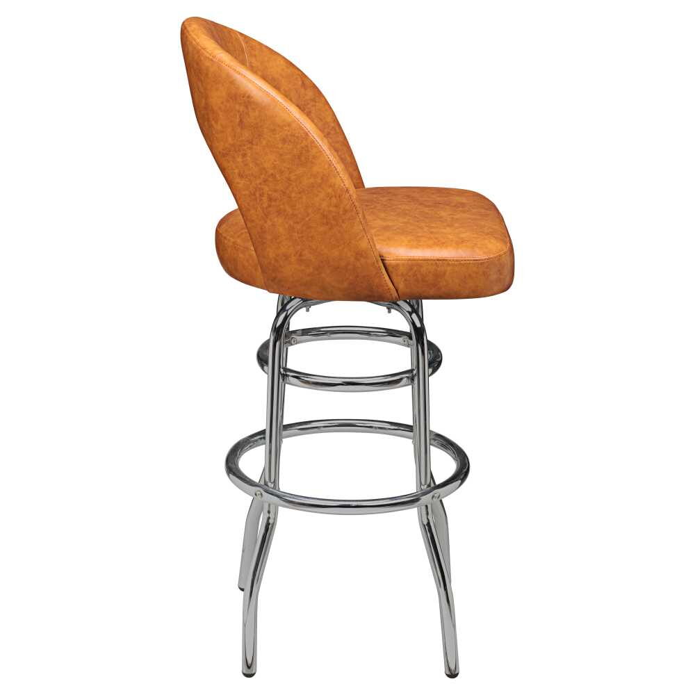 Chrome Frame Yali Bucket Swivel Bar Stool