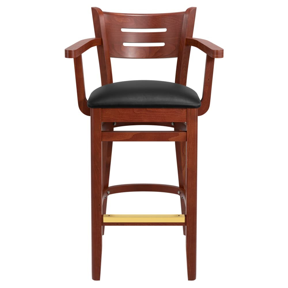 Wood Henry Bar Stool with Arms