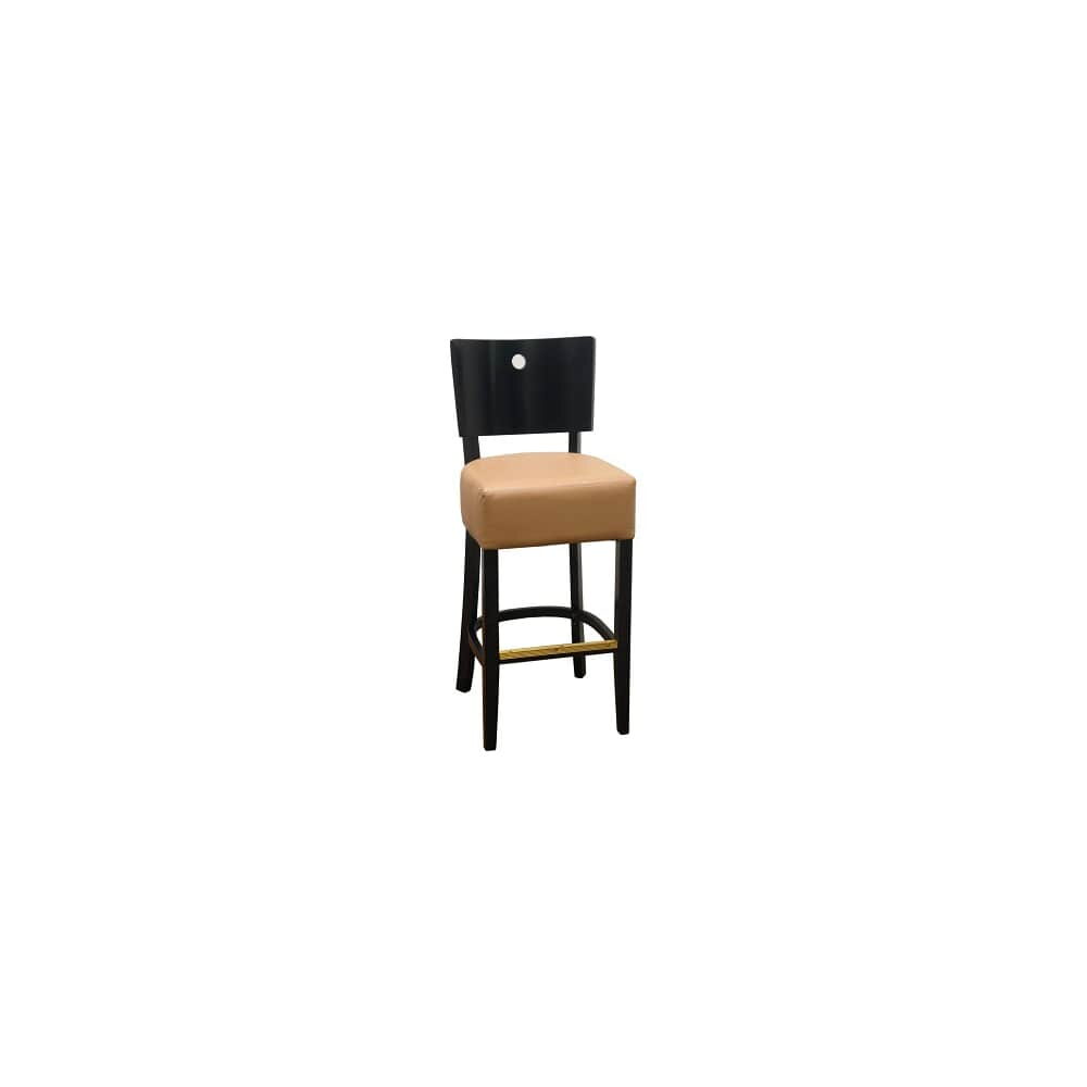Curved Back Designer Wood Bar Stool