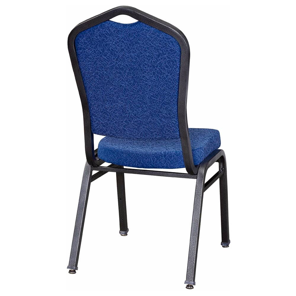 Silver Vein Frame Blue 2413 Fabric Metal Stack Chair