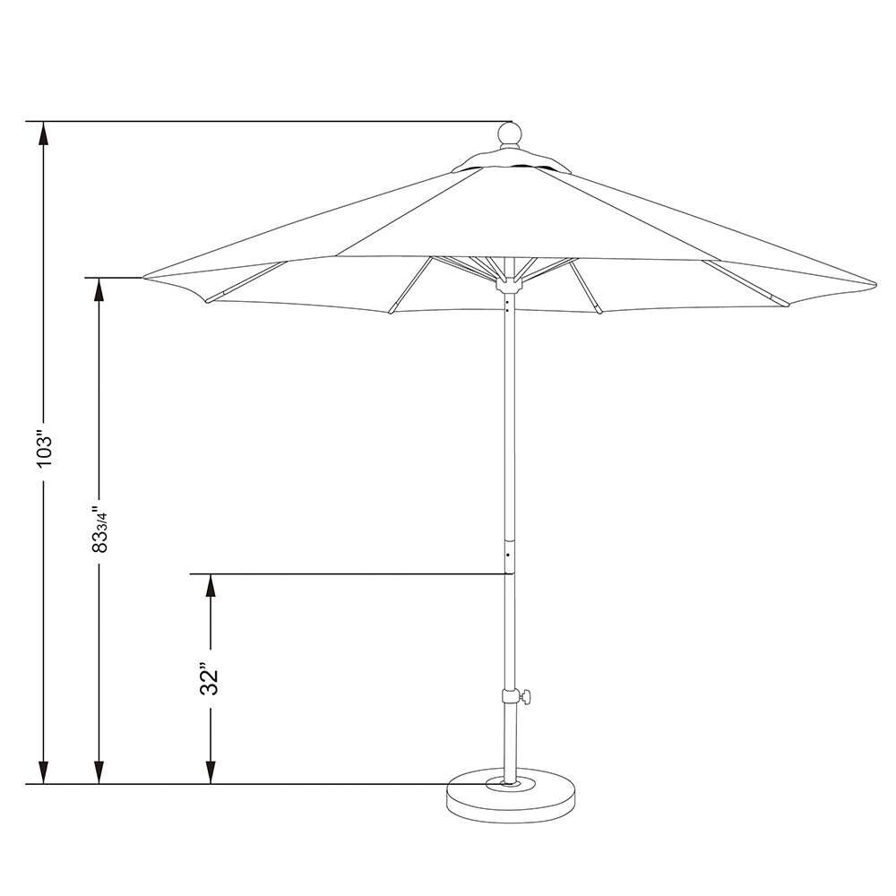 9 Ft Aluminum Casey Umbrella