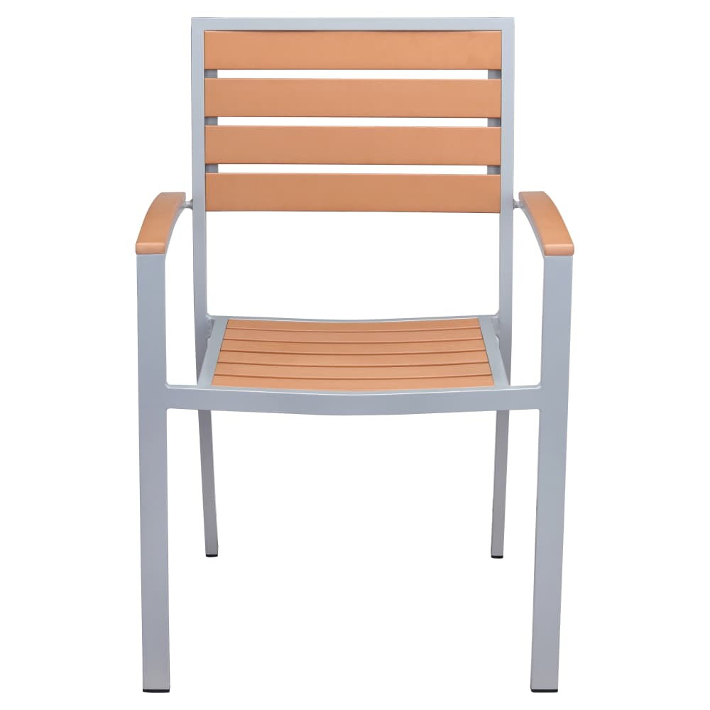 Faux Teak Patio Armchair