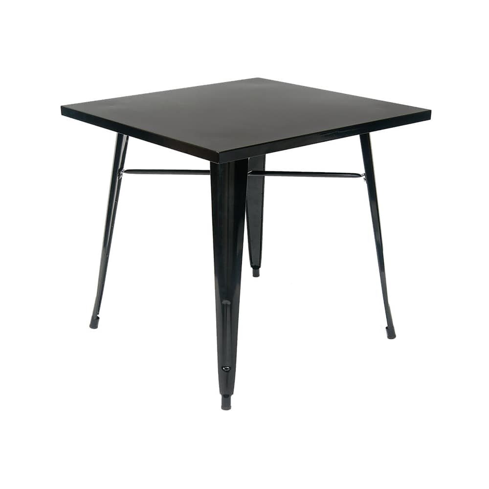 Table Height Black Finish Metal Table