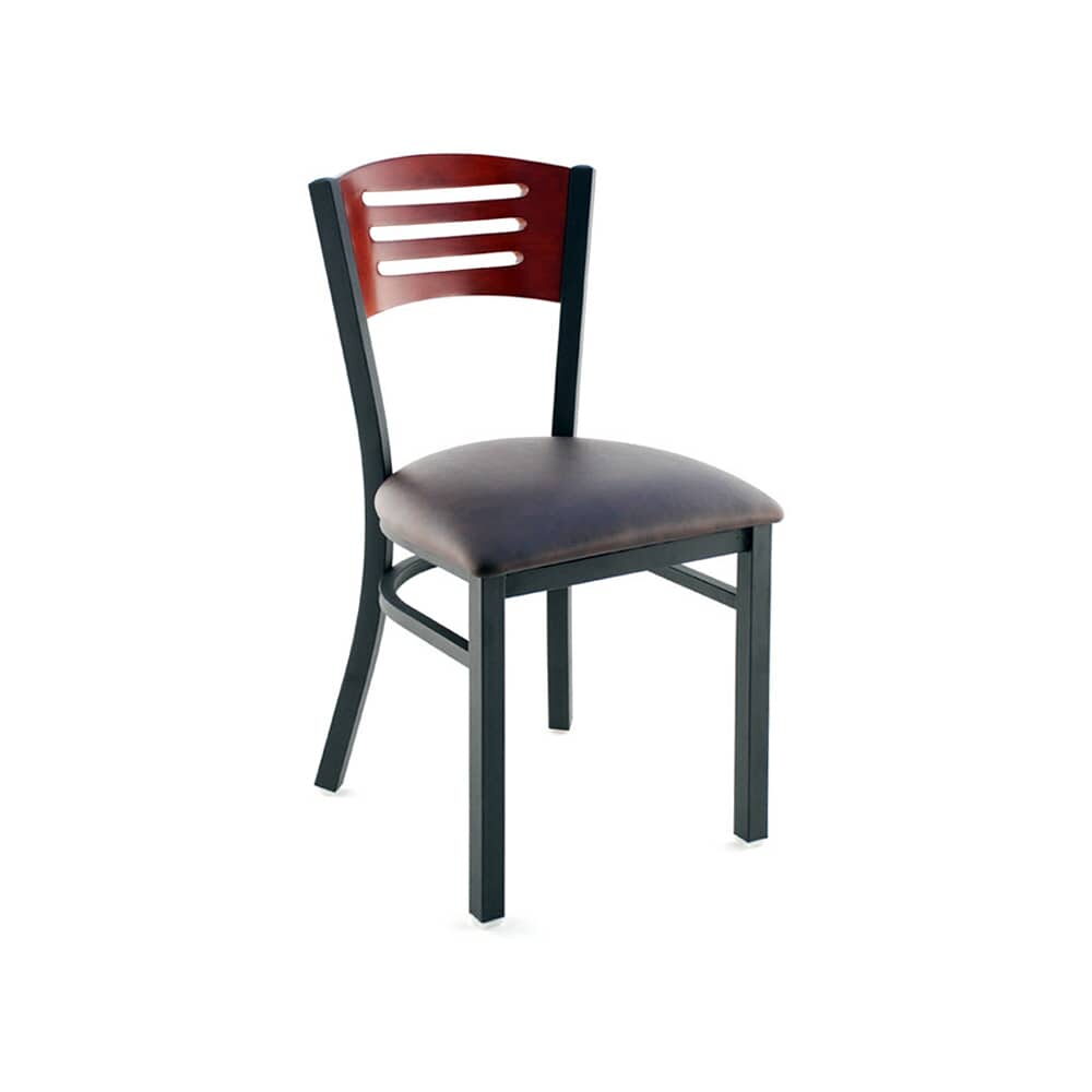 3 Slats Back Metal Dining Chair
