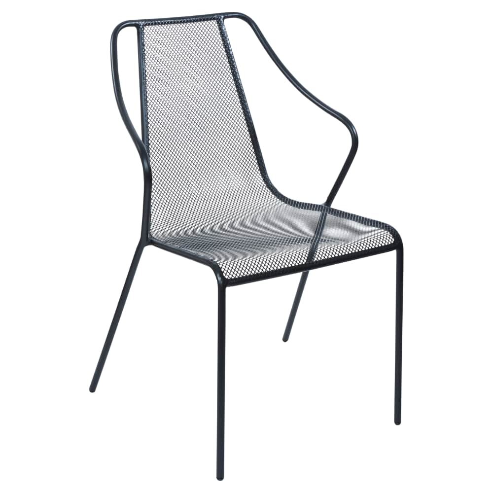 Mesh Modern Metal Patio Armchair
