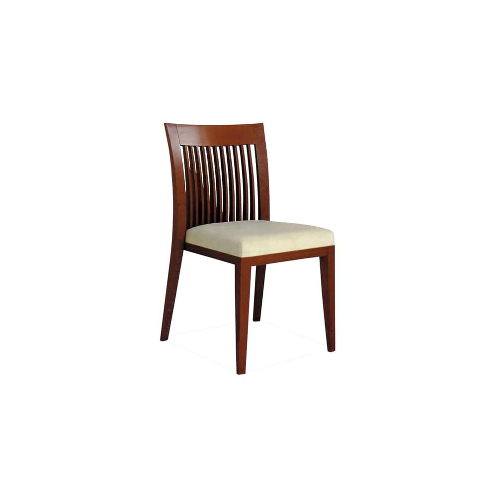 Wood Harp Vertical Slat-Back Chair