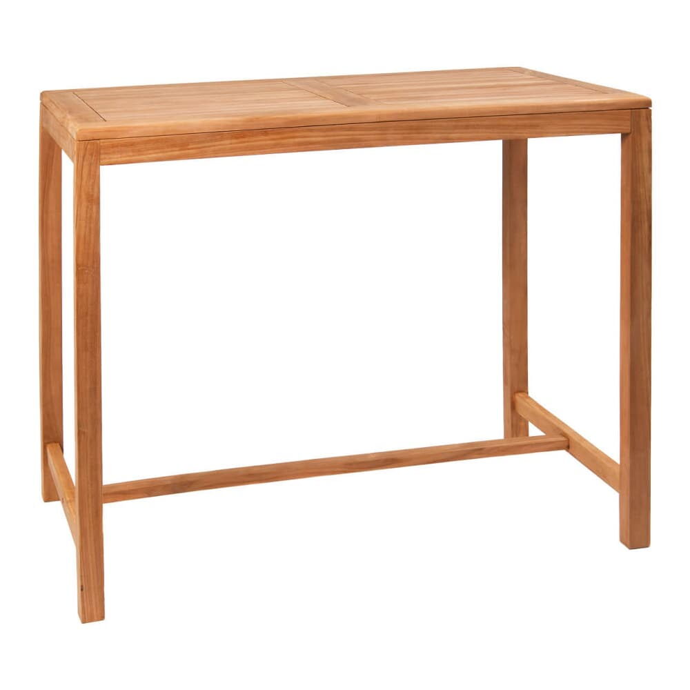 Bar Height Teak Wood Outdoor Table