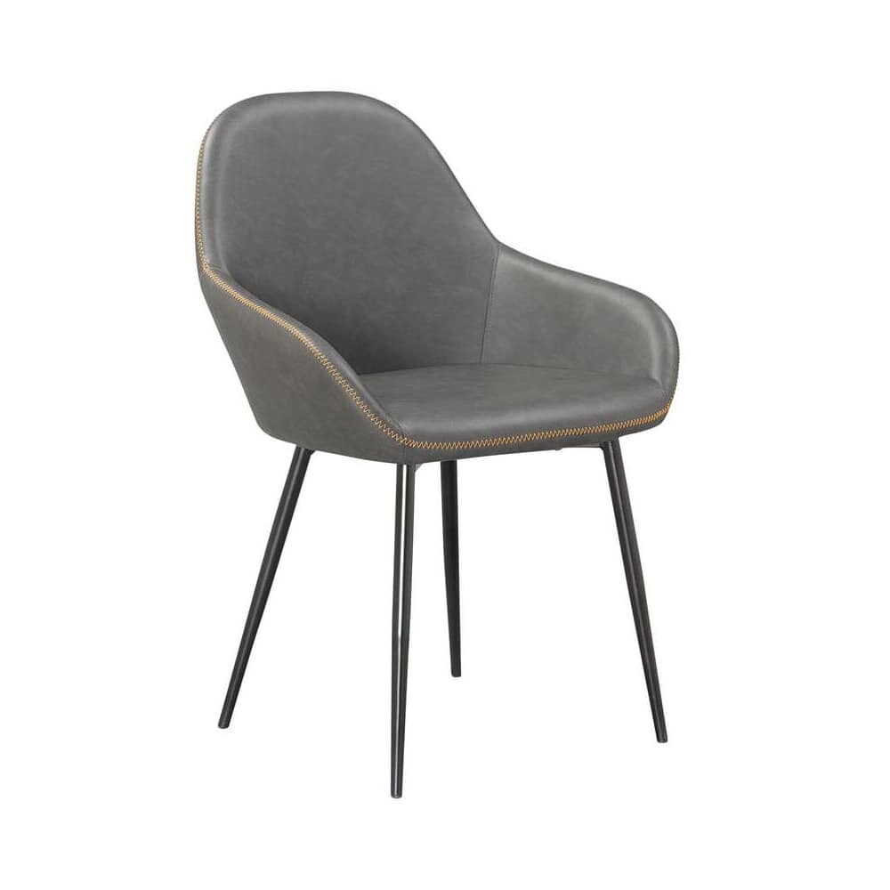 Padded Seat and Back Vintage-Style Metal Chair