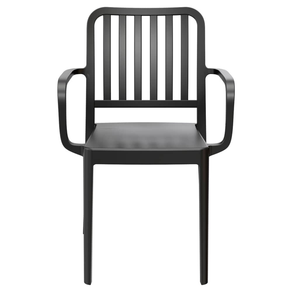 Outdoor Resin Slat-Back Miles Armchair