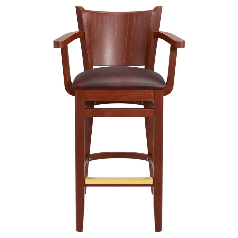 Wood Arm Tiffany Bar Stool