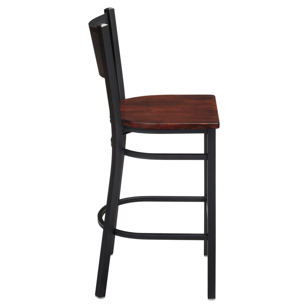 Checker Back Metal Bar Stool