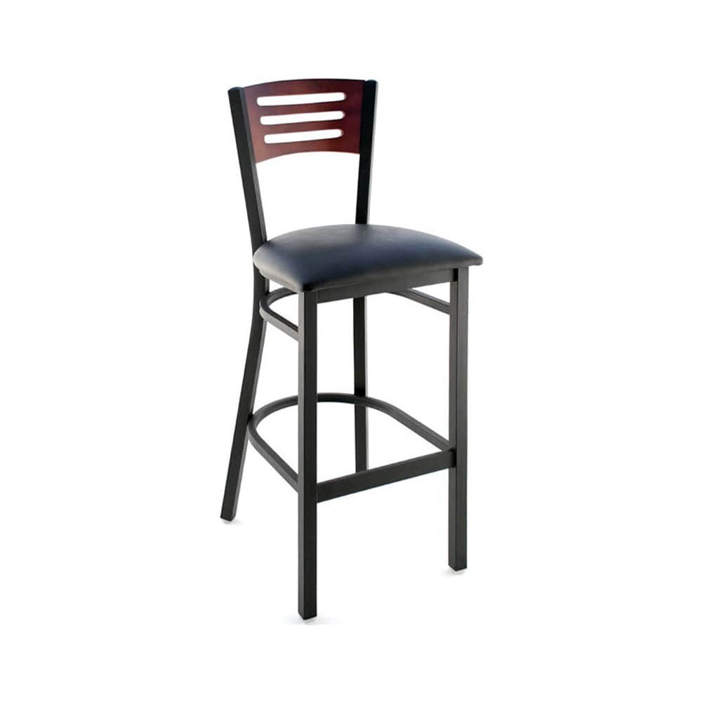 Metal Interchangeable Back Bar Stool with 3 Slats