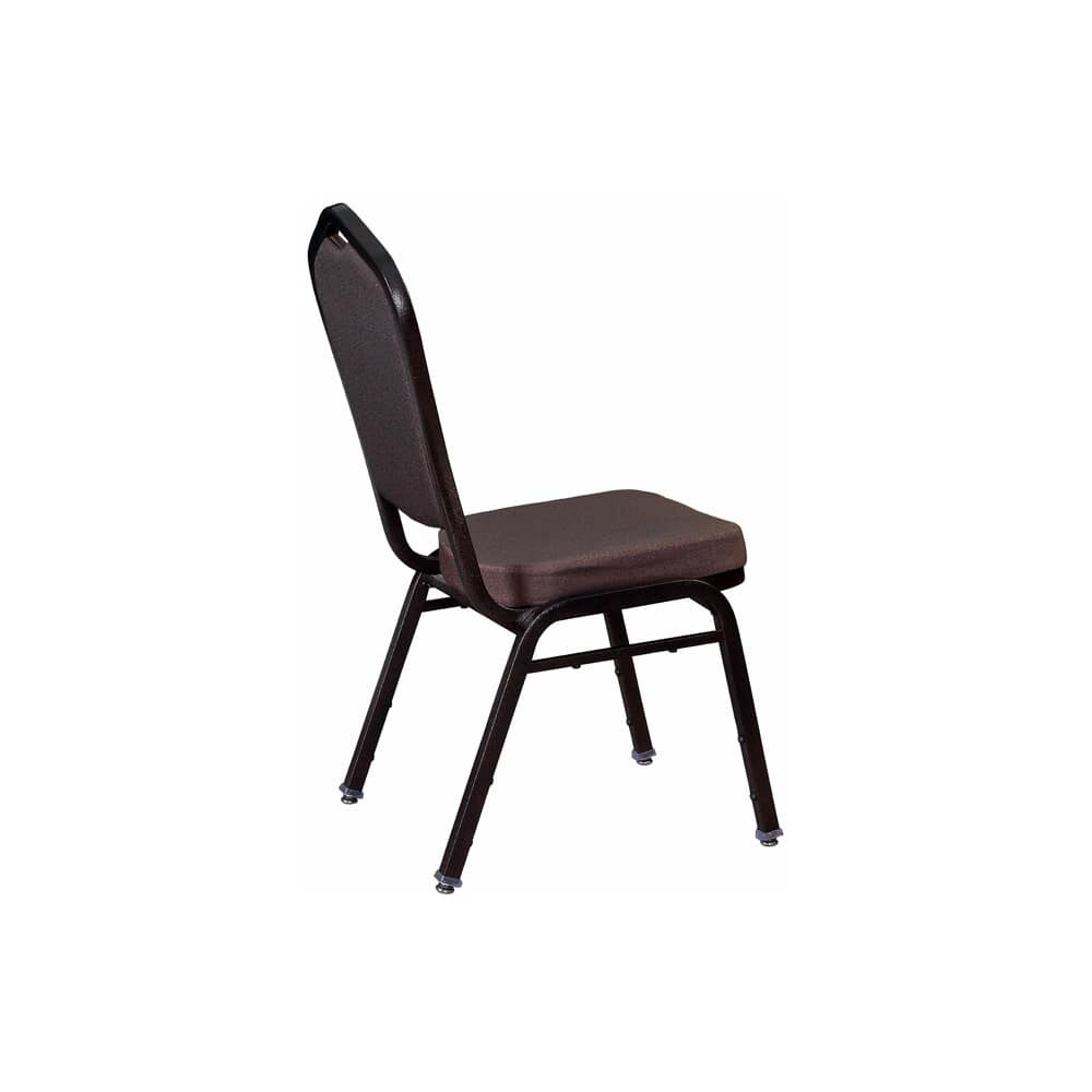 Copper Vein Frame Brown Fabric Metal Stack Chair