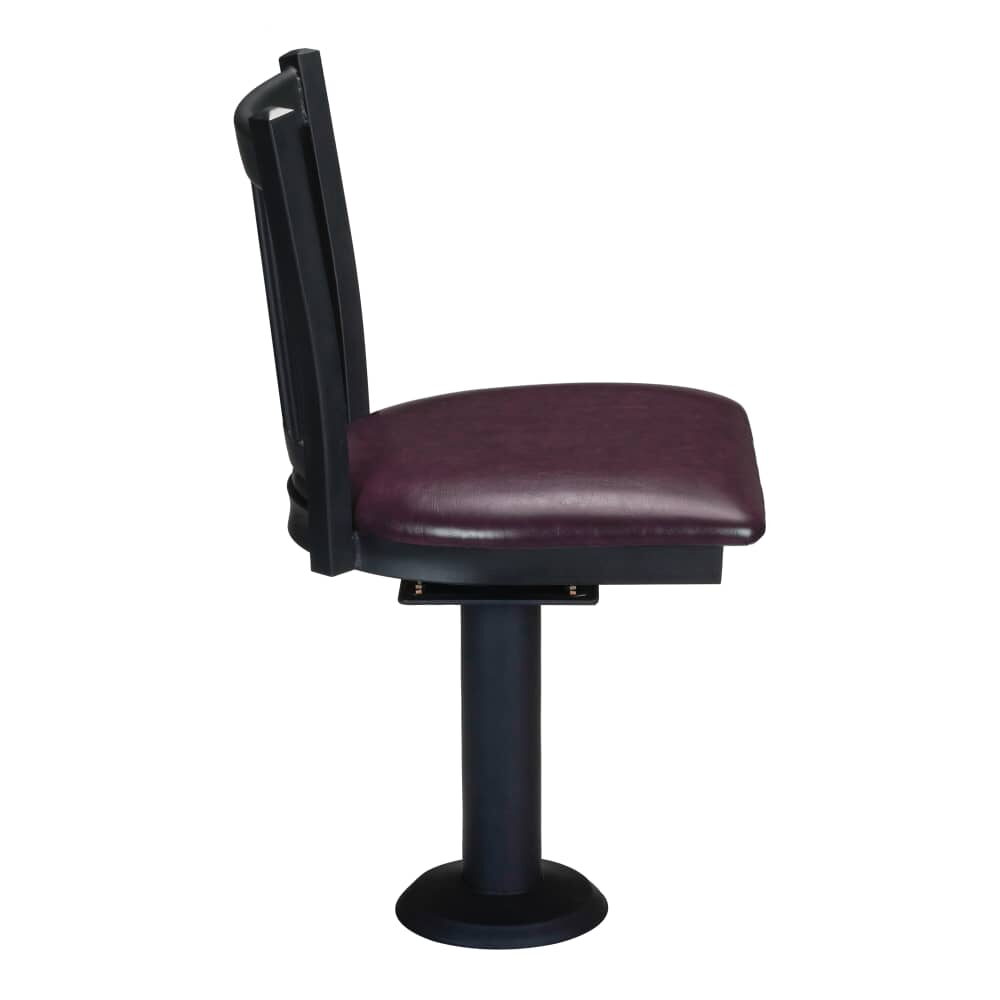 Bolt-Down Swivel Vertical Slat Metal Chair