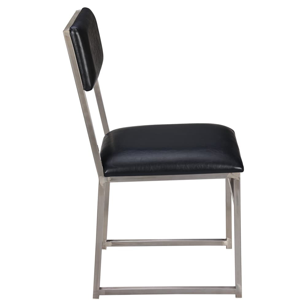 Padded Back Indy Metal Chair with Clear Coat Finish